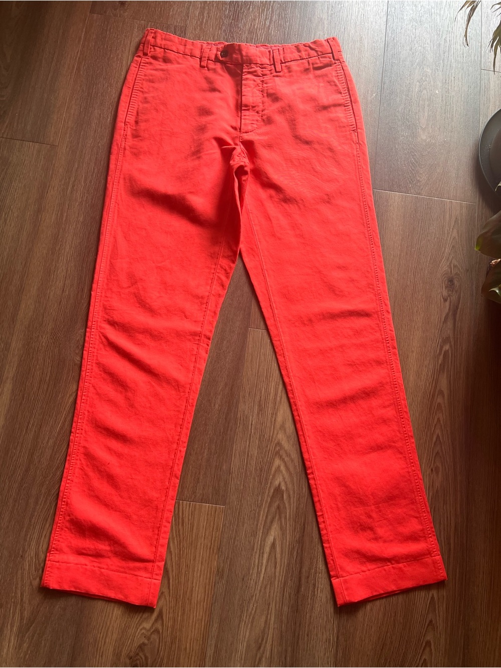 Sid Mashburn Bright Red Straight-Leg chino Pants